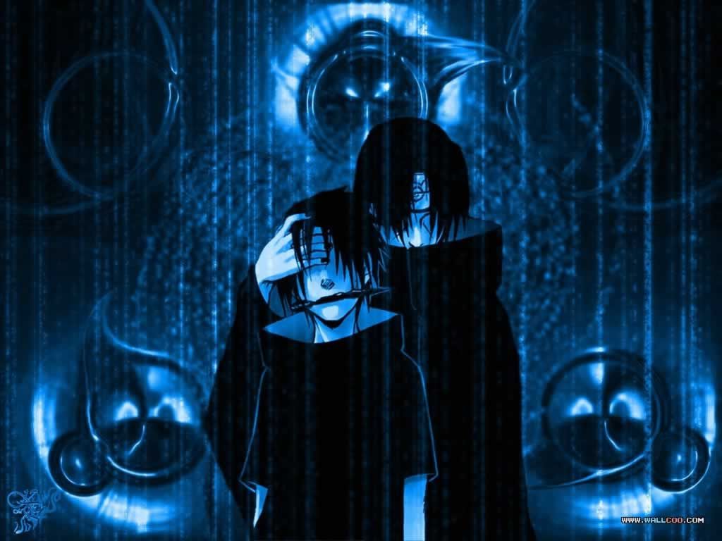 Itachi e Sasuke, Naruto blu, 1024x768 HD, PC