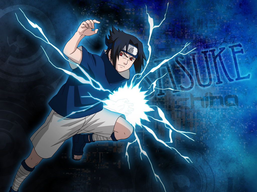 Sasuke Naruto fulmine blu, 1024x768 HD, Desktop