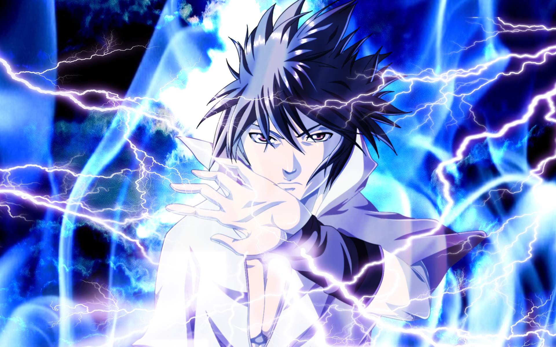 Sasuke Uchiha fulmini blu, Naruto, 1920x1200 Full HD+, Desktop