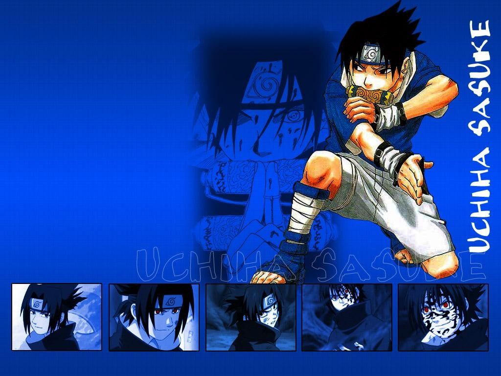 Uchiha Sasuke, Naruto, blu, 1024x768 HD, Laptop