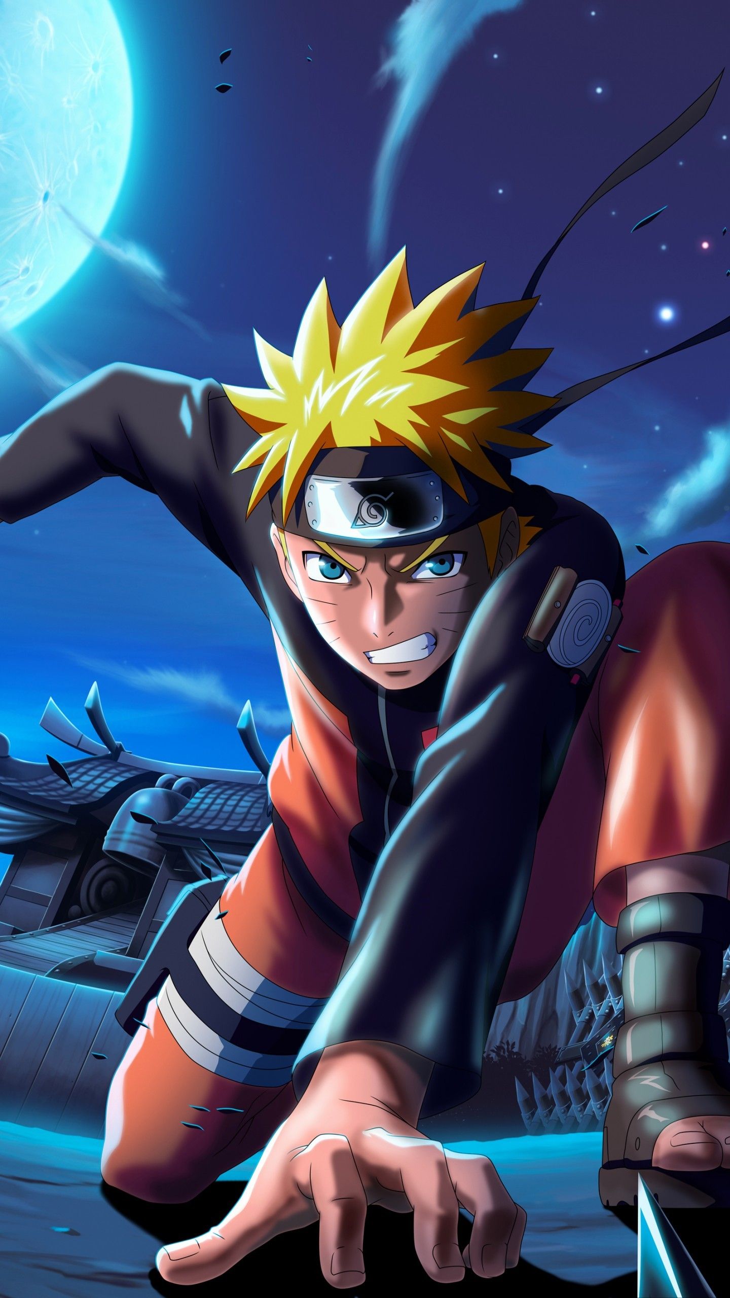 Naruto Uzumaki notte blu, 1440x2560 Verticale, Mobile