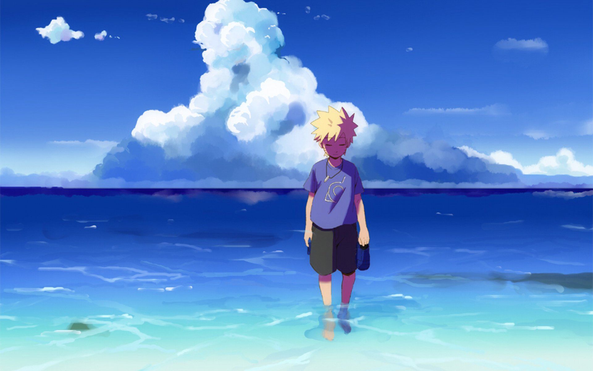 Naruto in piedi sull'oceano, Konoha, 1920x1200 Full HD+ WUXGA, Laptop