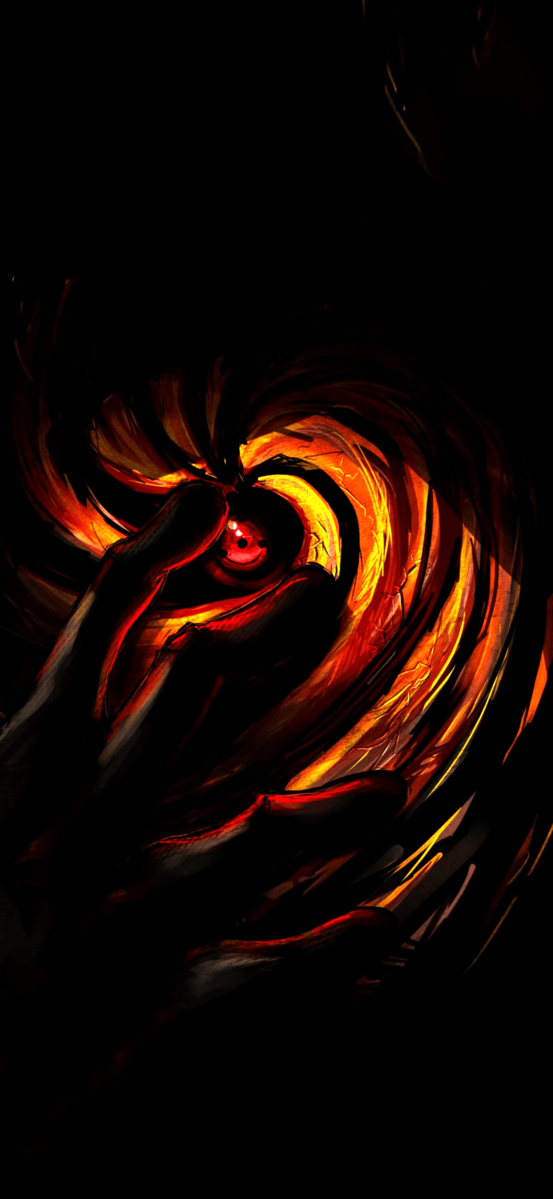 Maschera demoniaca rosso nero, 736x1308 Verticale, Telefono