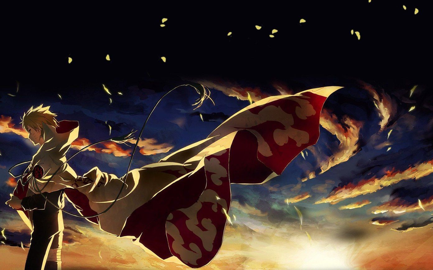 Naruto mantello Hokage tramonto, Konoha, 1392x870 720p, Monitor Gaming