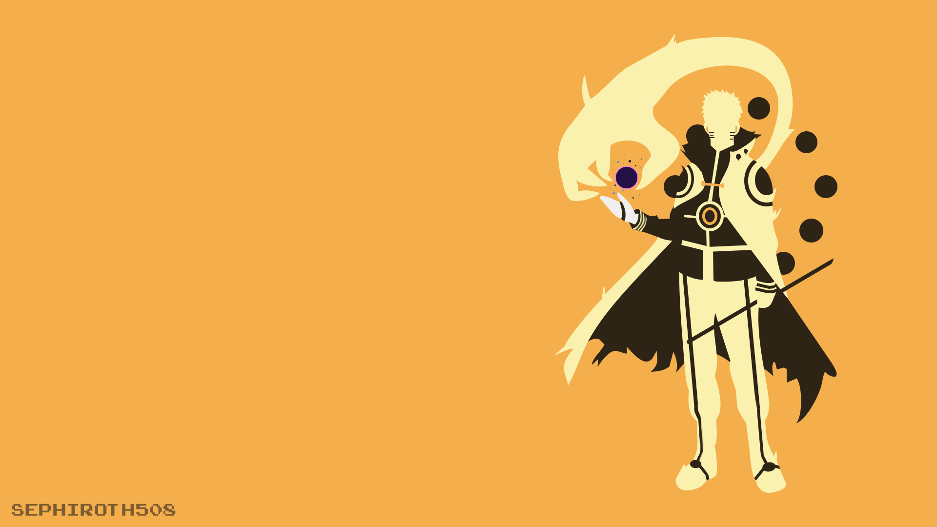 Naruto Hokage minimalista modalità Bijuu, 1920x1080 Full HD, Desktop