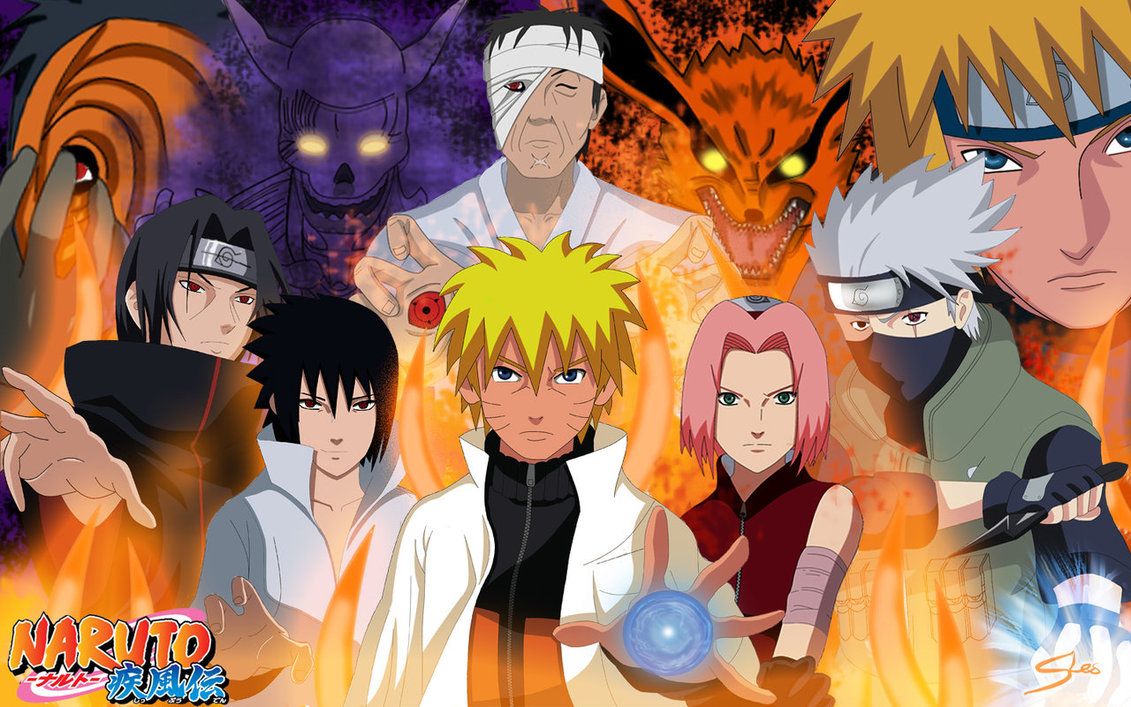 Naruto Shippuden personaggi collage, 1131x707 HD, Desktop