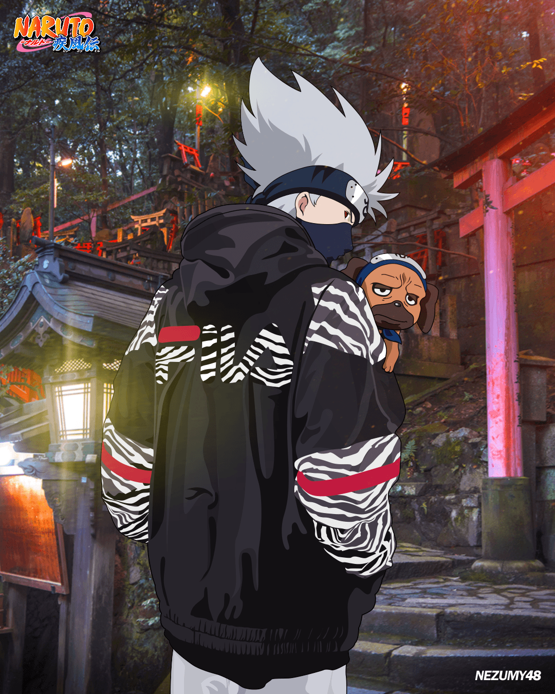 Kakashi Hatake stile Supreme, ninja copiatore, 1080x1350 Full HD Verticale, Smartphone