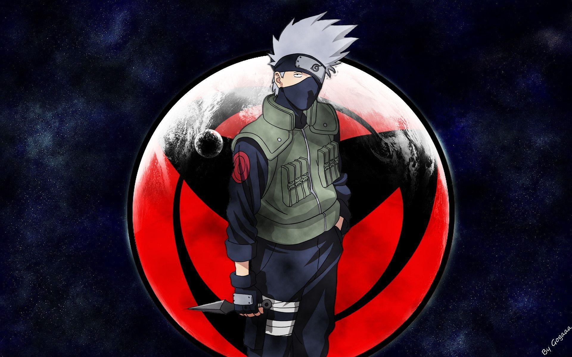 Kakashi Naruto sfondo blu, 1920x1200 WUXGA, iMac