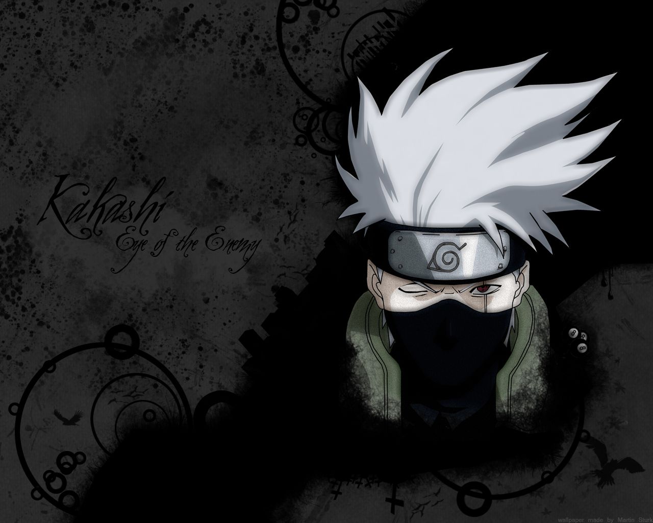 Kakashi Naruto sfondo scuro, 1280x1024 HD, Desktop