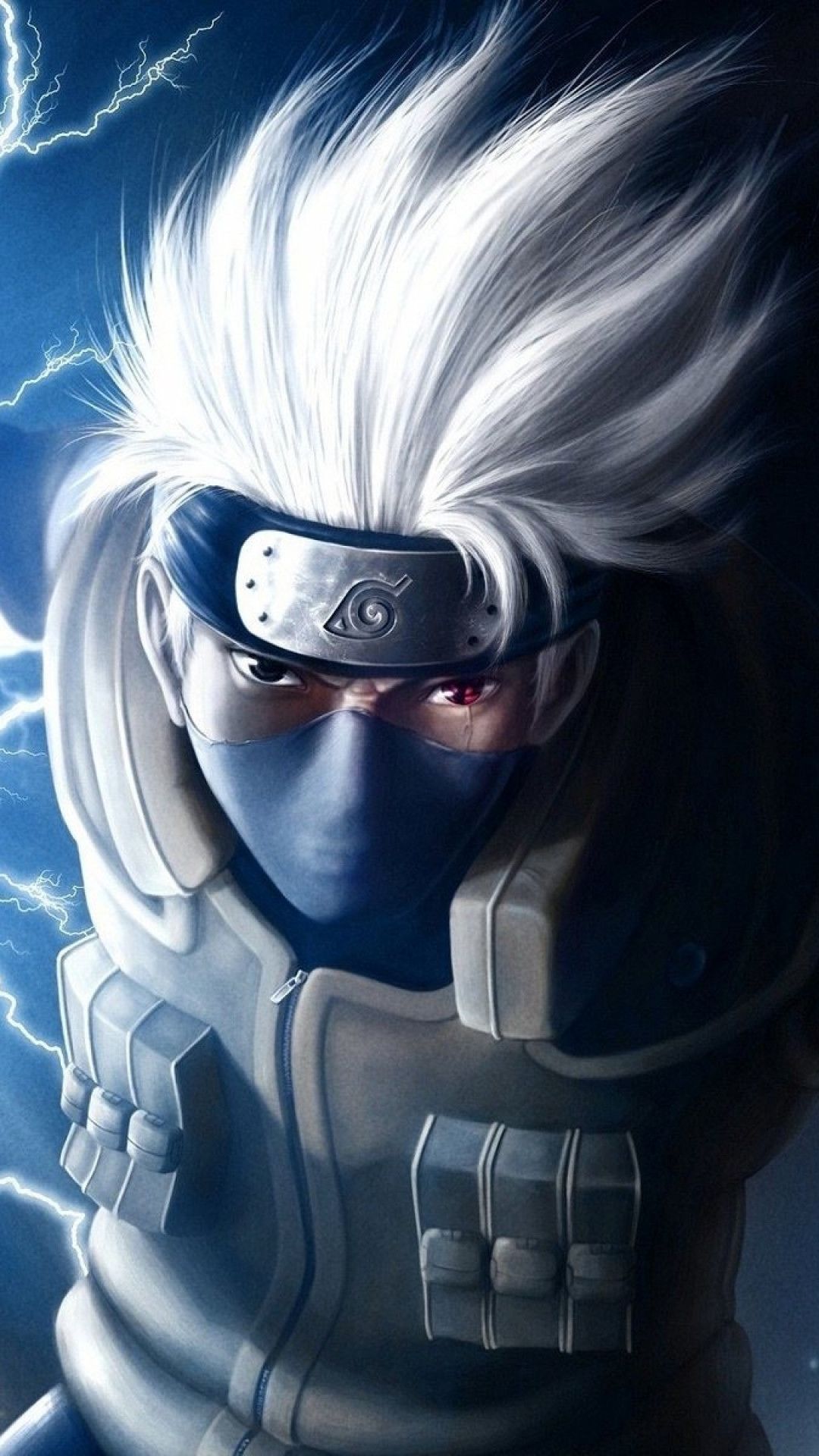 Kakashi Naruto con fulmini, 1080x1920 Verticale, Samsung Galaxy