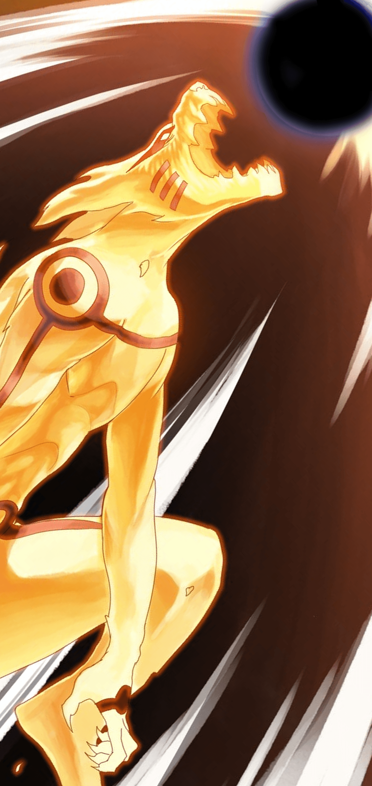Naruto modalità Kurama arancione, 1440x3040 Full HD Verticale, iPhone