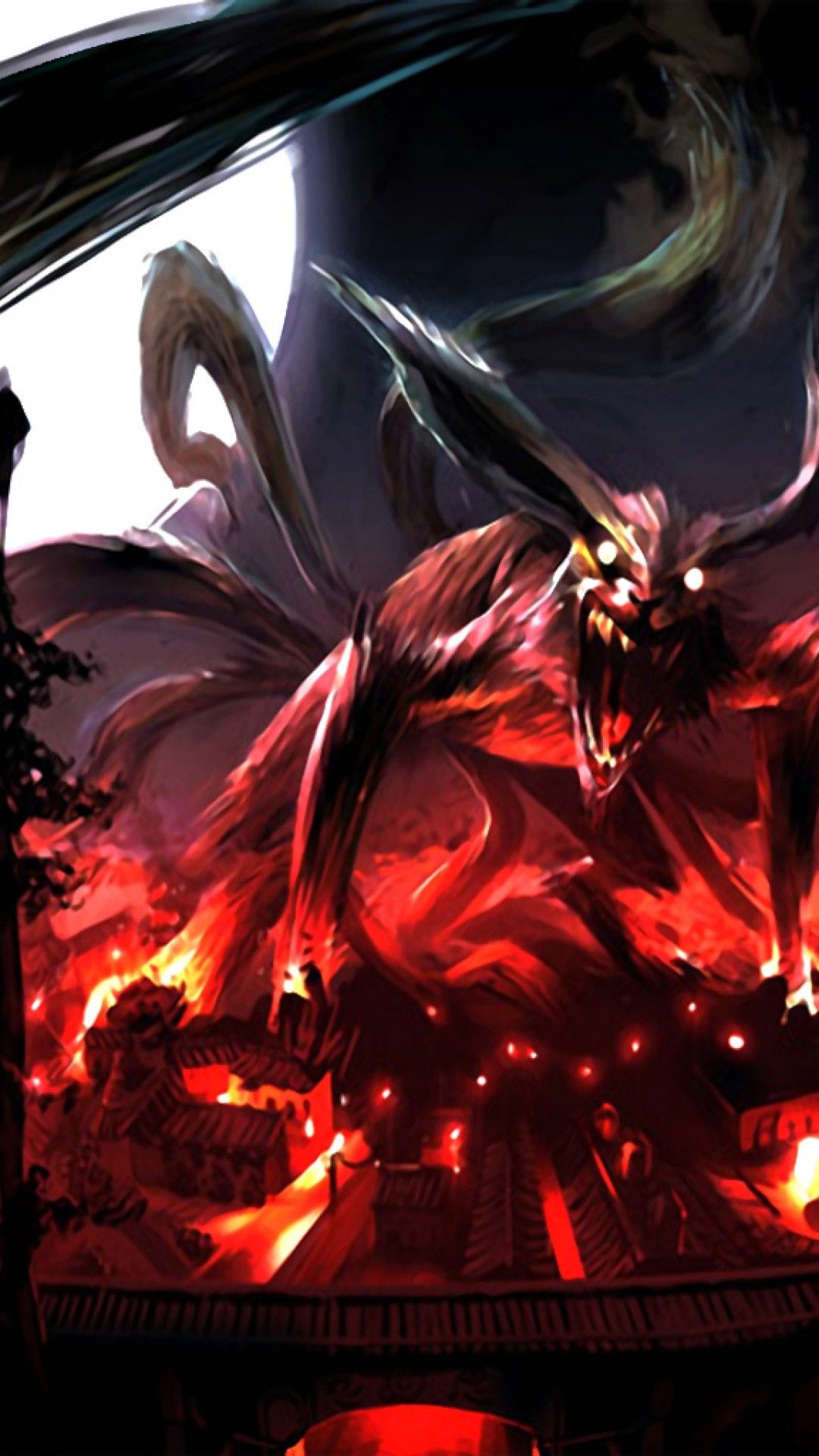 Kurama volpe demone Naruto, 1080x1920 Verticale, Telefono