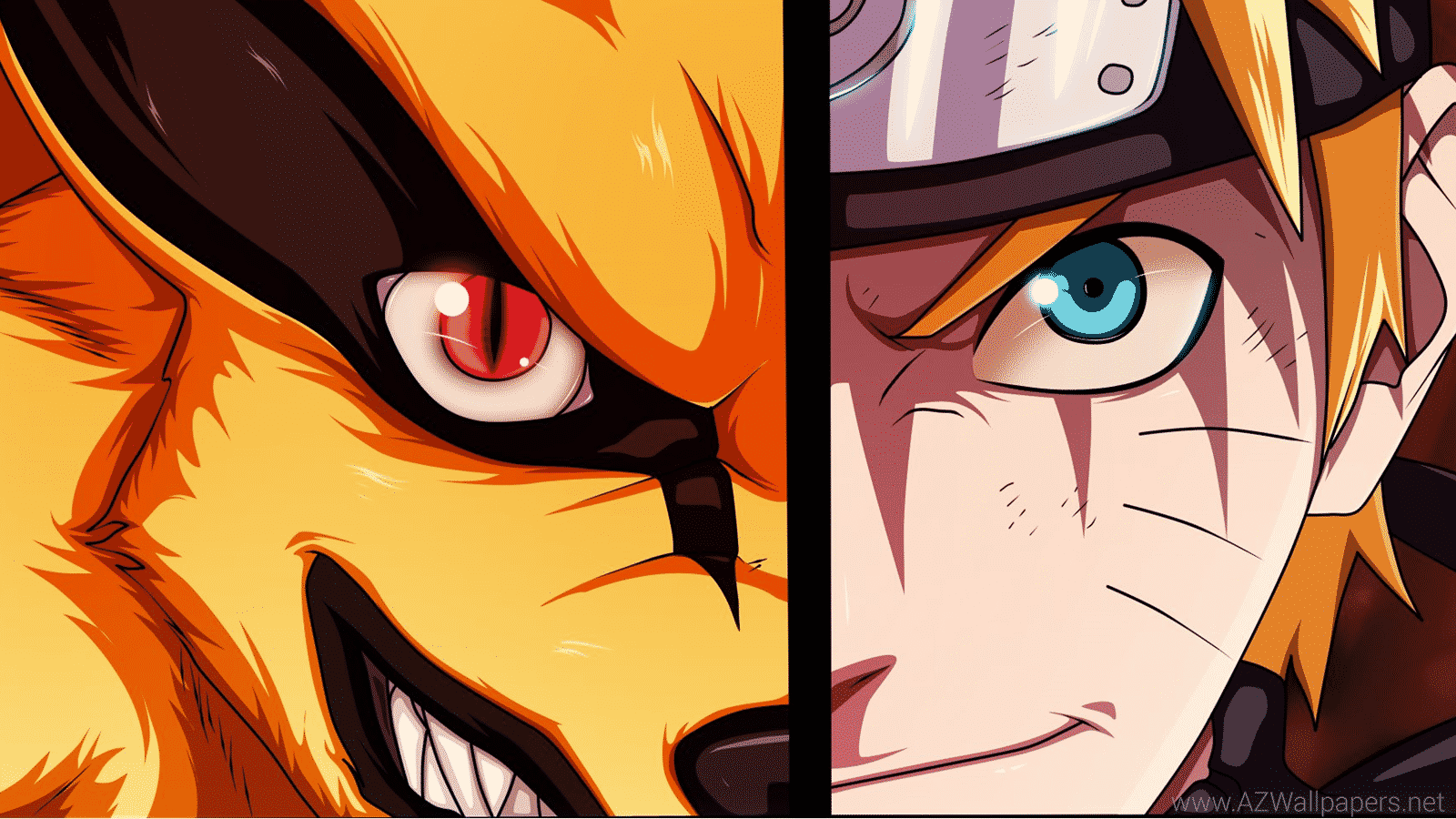 Naruto e Kurama volpe, 1600x900 900p, Laptop