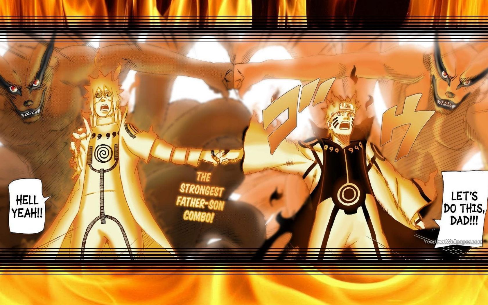 Naruto e Minato modalità Kurama, Minato Namikaze, 1680x1050 HD Ready, PC