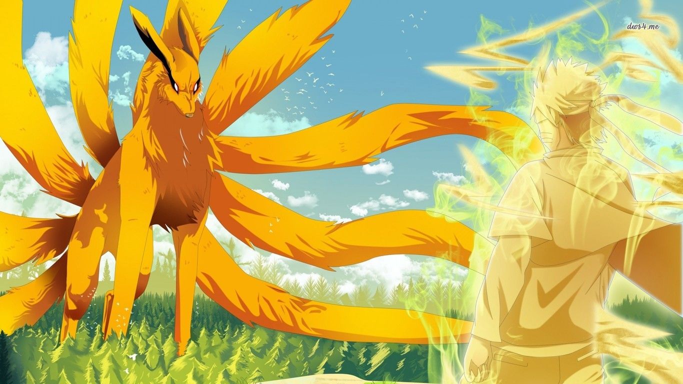 Kurama e Naruto Uzumaki, 1366x768 HD, PC Desktop