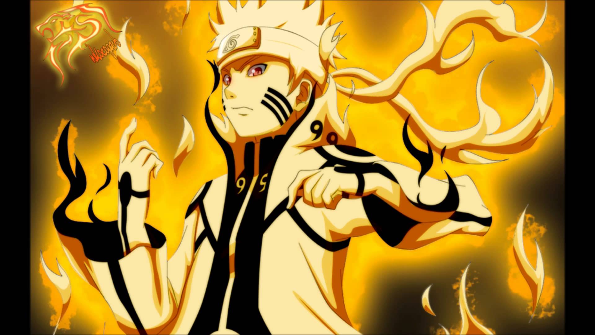 Naruto modalità Kurama dorata, 1920x1080 Full HD, PC Desktop