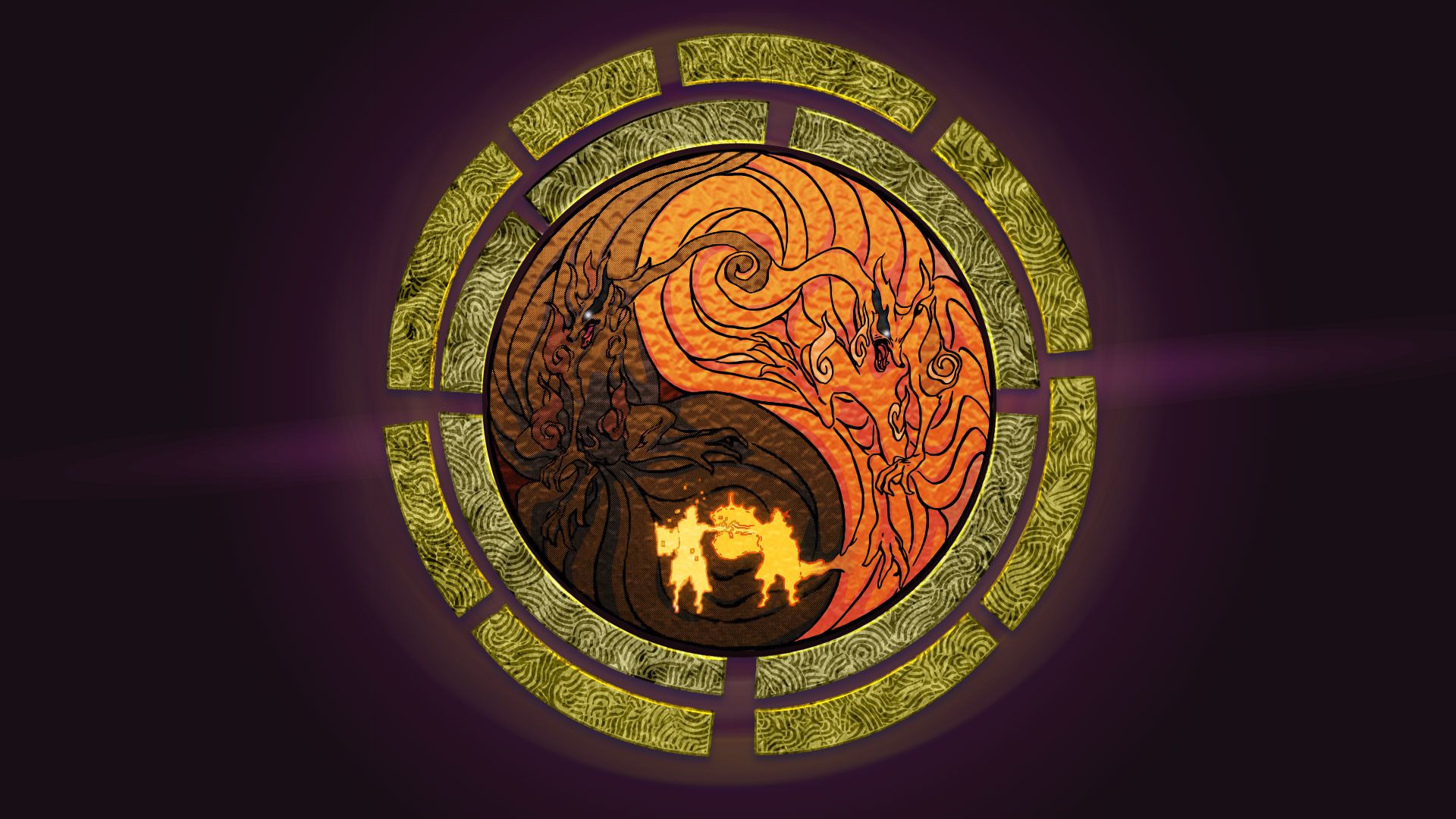 Naruto Kurama simbolo yin yang, 1920x1080 Full HD 1080p, Desktop