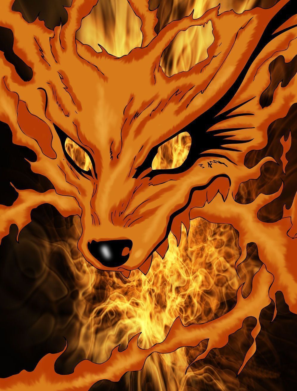 Kurama volpe nove code Naruto, 996x1311 Verticale, Telefono