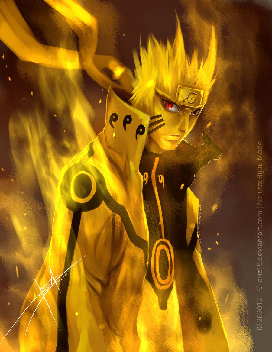 Naruto Kurama mode dorato, 900x1165 Verticale, Mobile