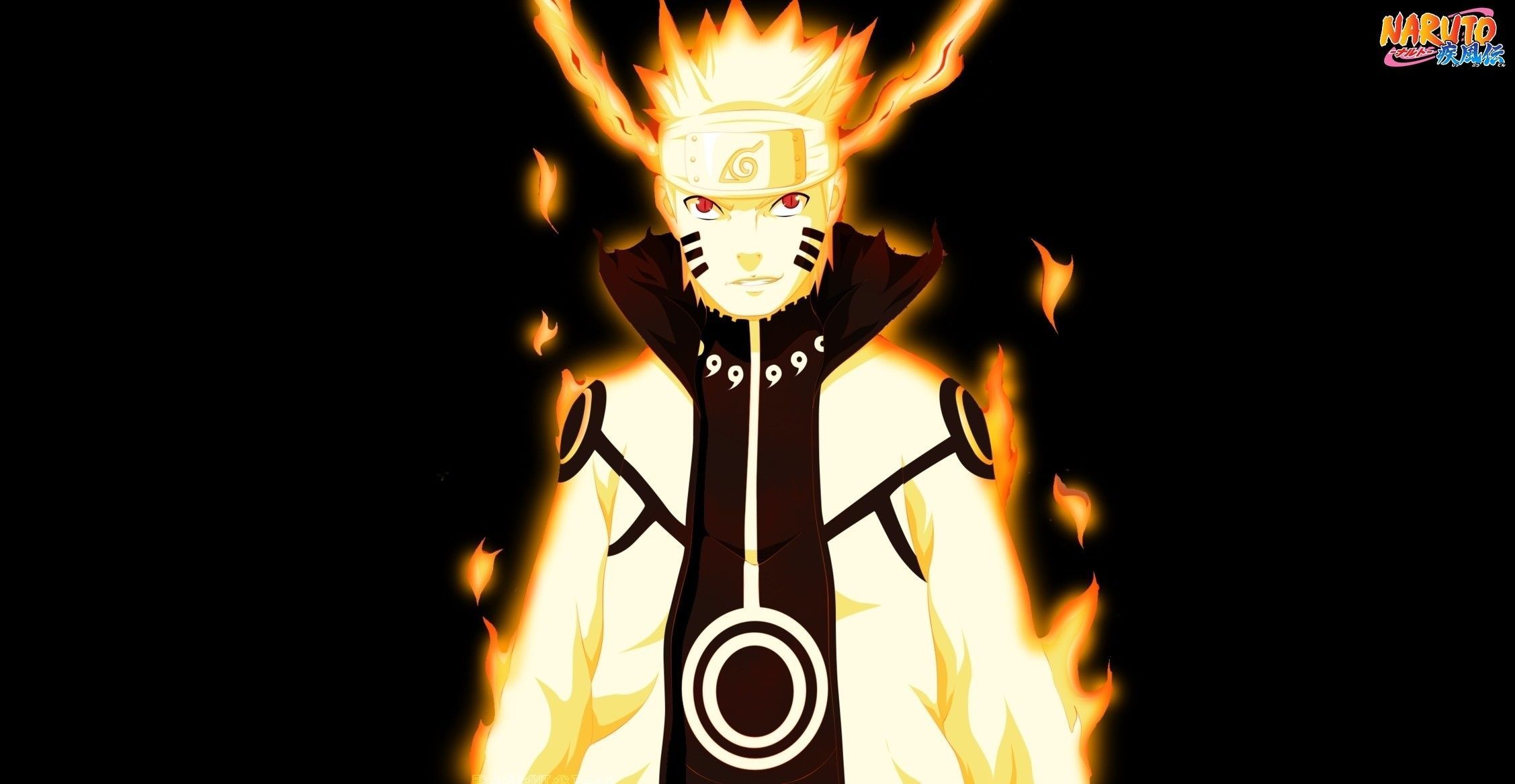 Naruto modalità Kurama arancione, 2255x1167 Hi-Res, PC
