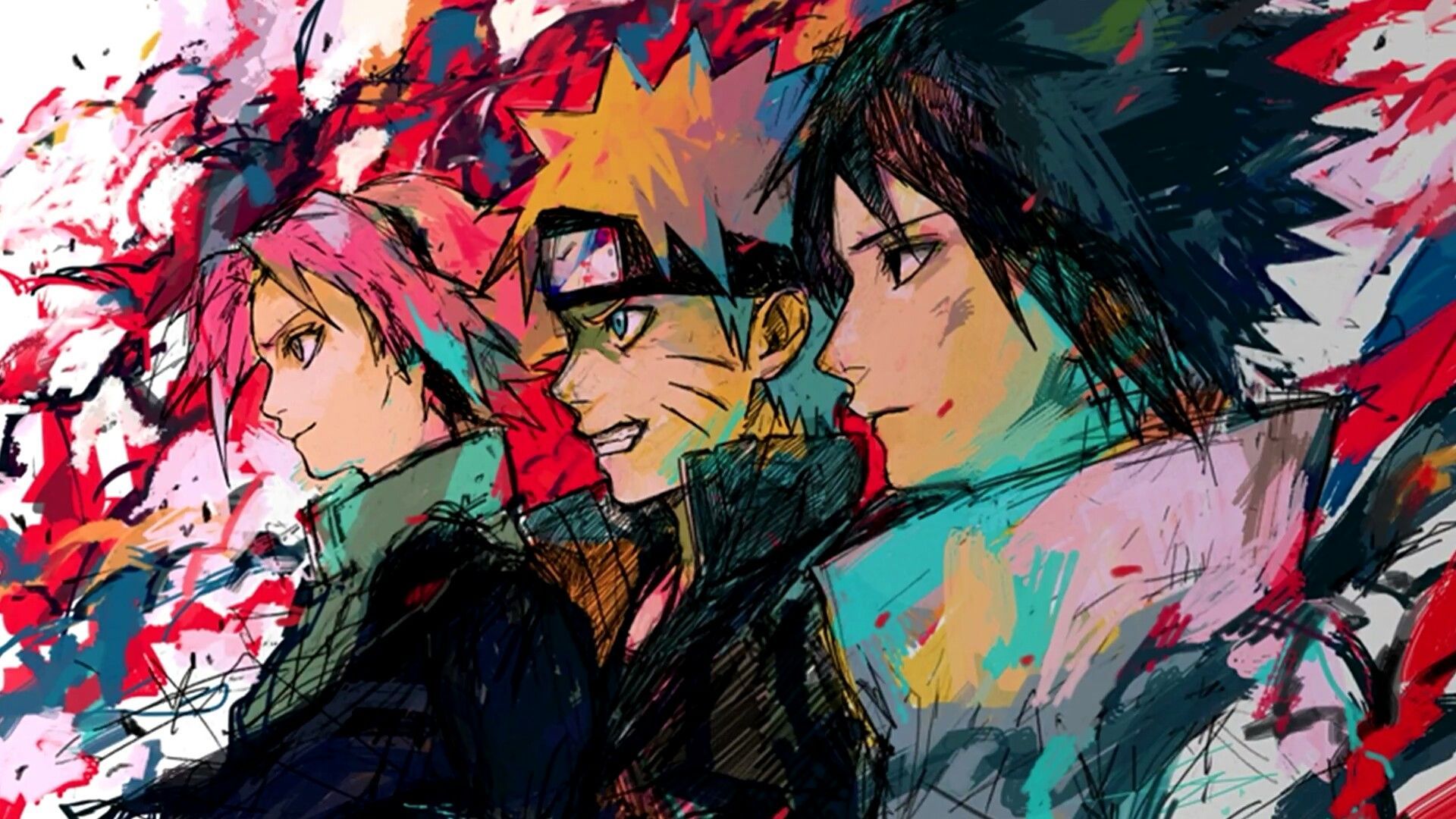 Naruto e Sasuke silhouette, 1440x810 HD, Desktop
