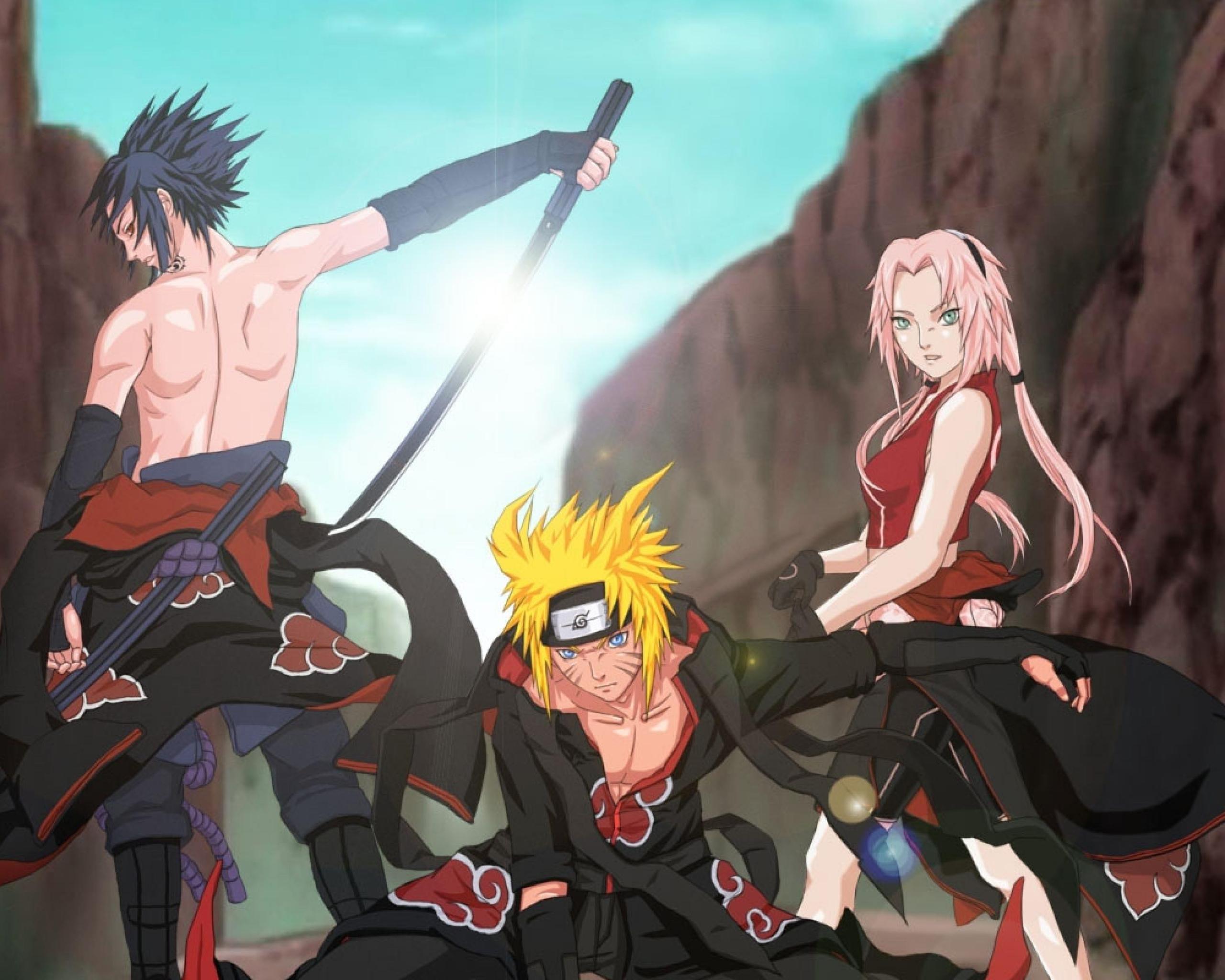 Sasuke, Naruto e Sakura Akatsuki, clan Uchiha, 2560x2048 2K+, Desktop
