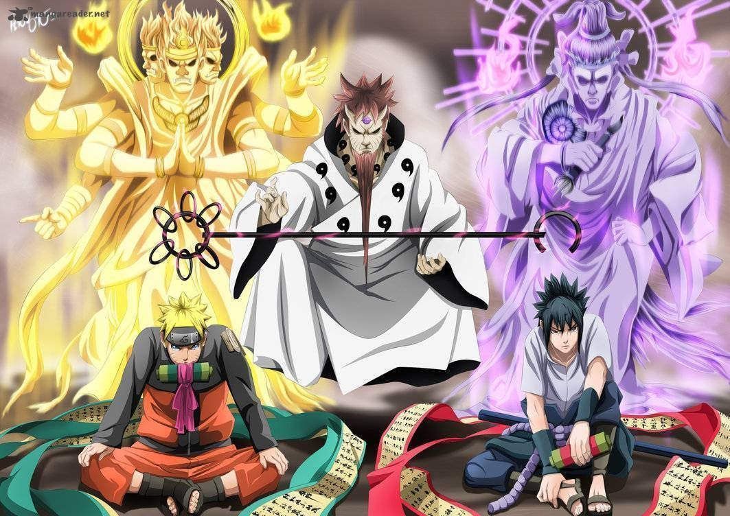 Naruto e Sasuke modalità Sage, 1063x752 HD, Desktop