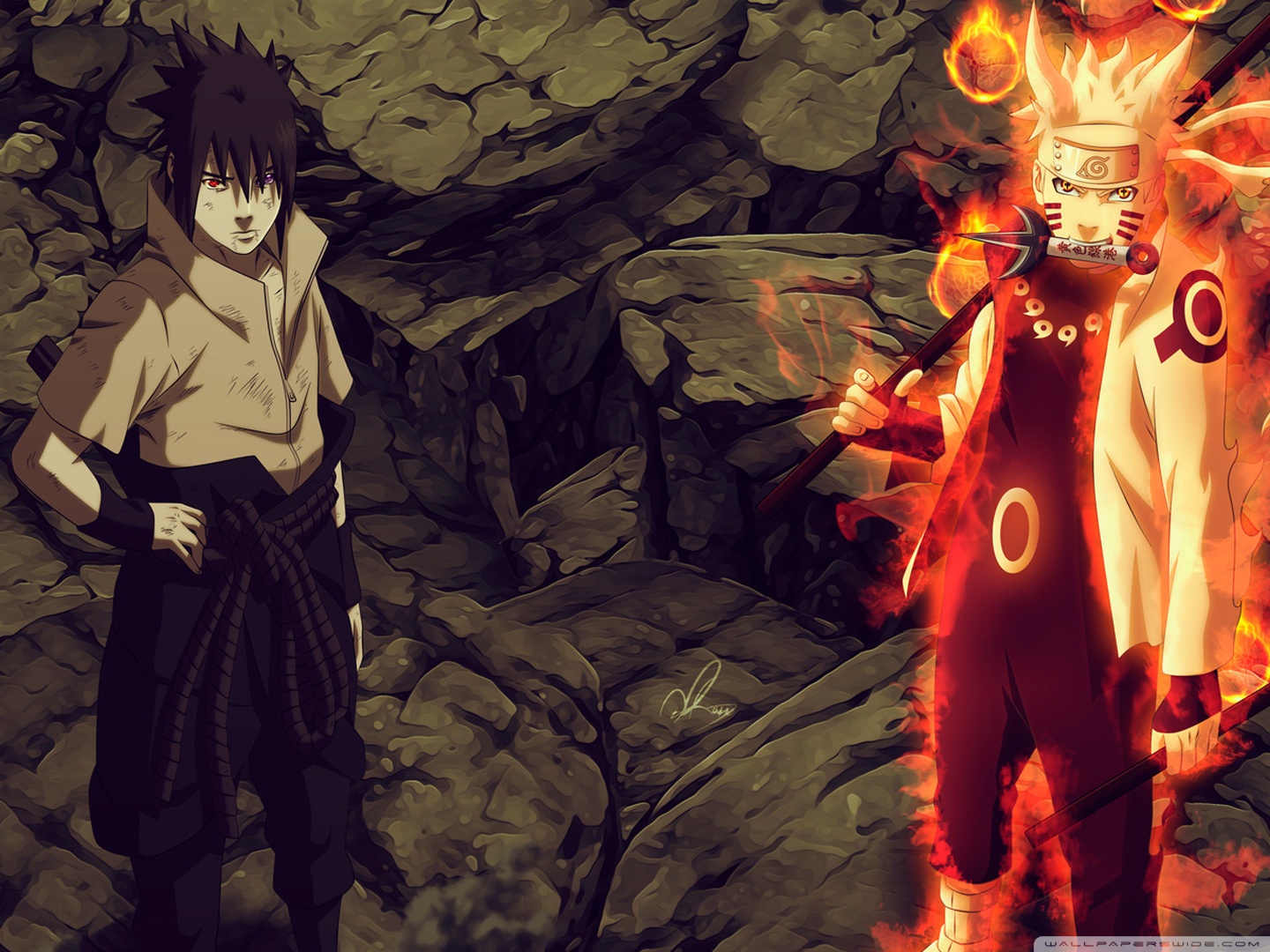 Naruto e Sasuke, Naruto Shippuden, 1440x1080 HD, Desktop