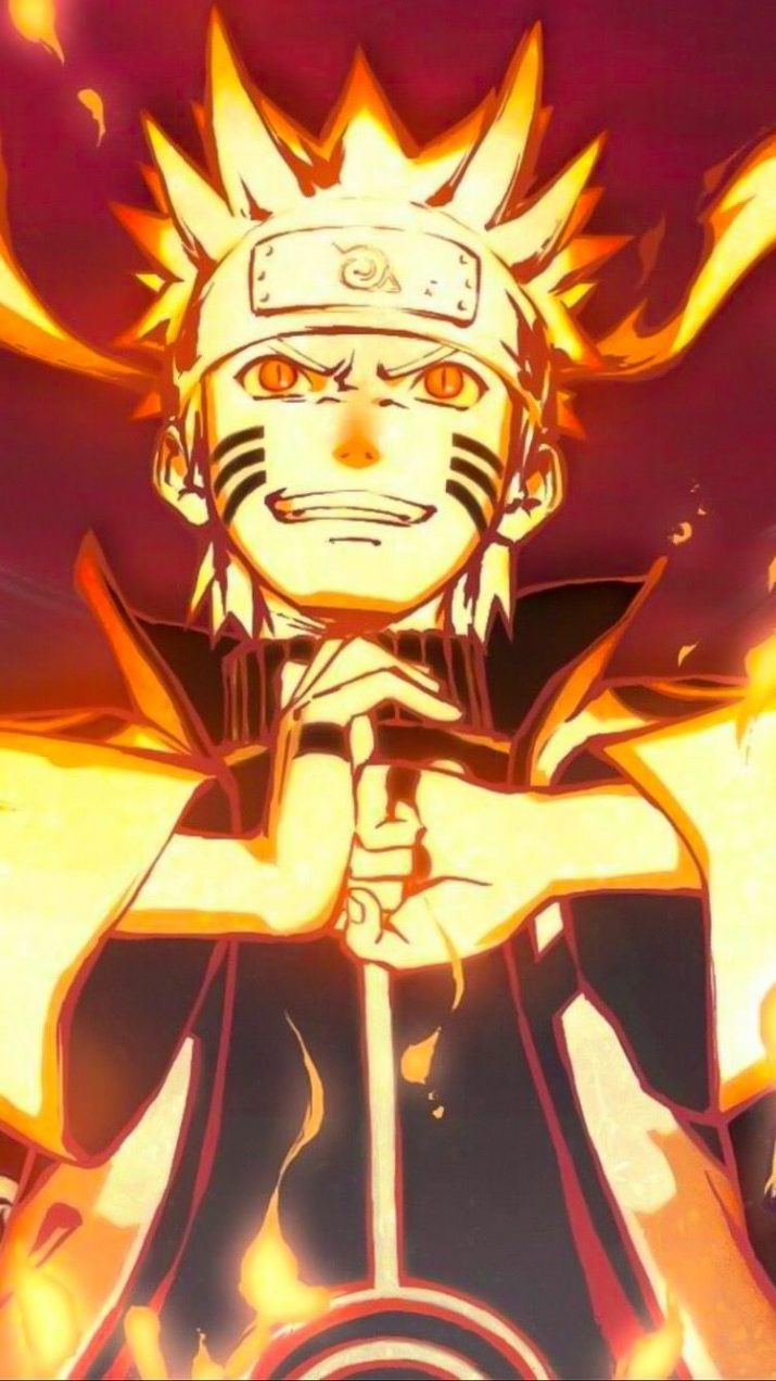 Naruto modalità Kyuubi fiamme, 715x1272 Verticale, Mobile
