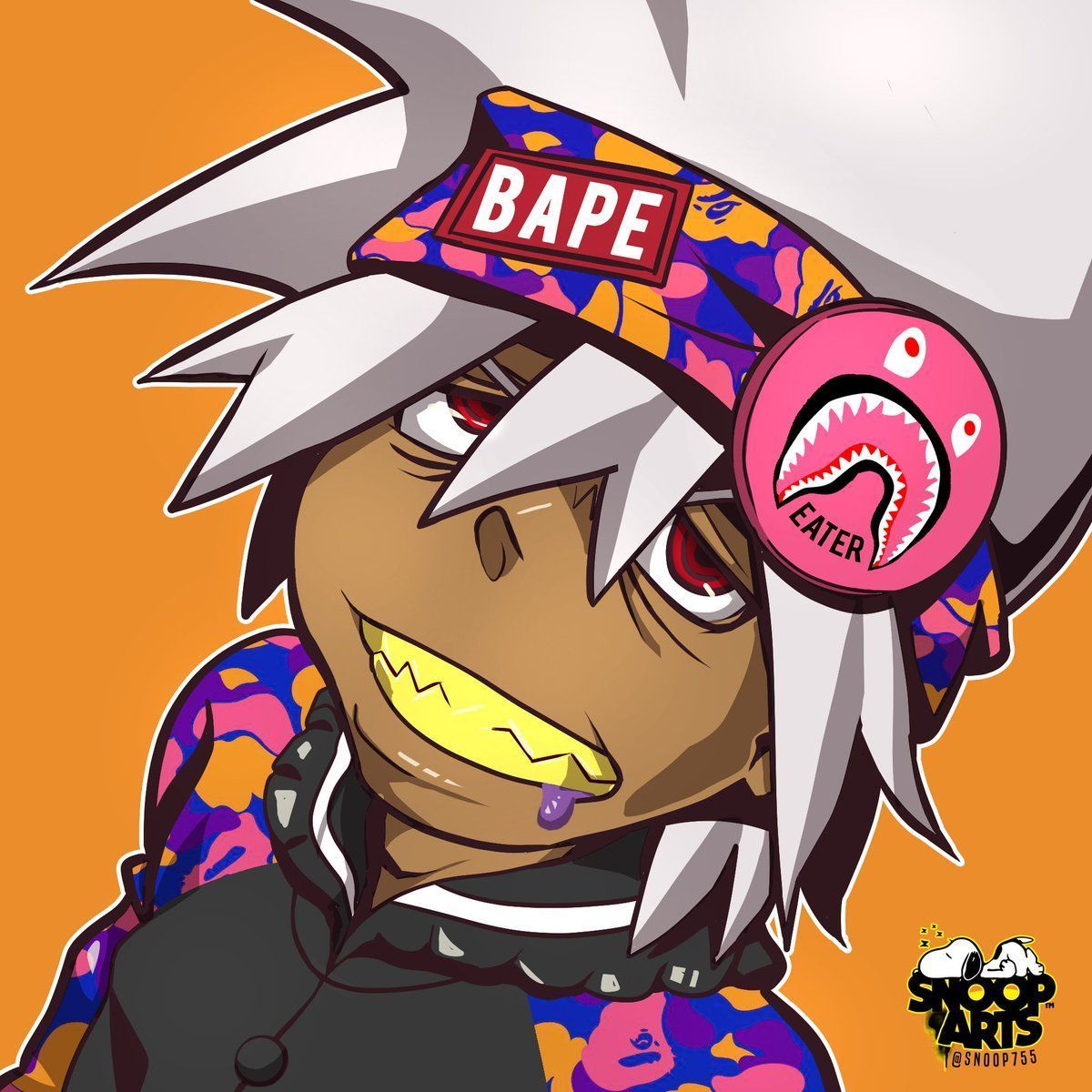 Personaggio anime stile BAPE, streetwear giapponese, 1200x1200 HD, PC
