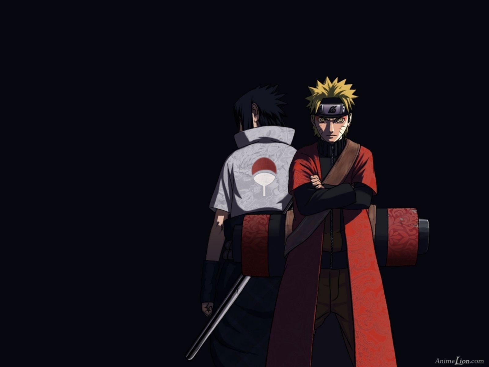 Naruto e Sasuke, sfondo scuro, clan Uchiha, 1600x1200 900p, Laptop