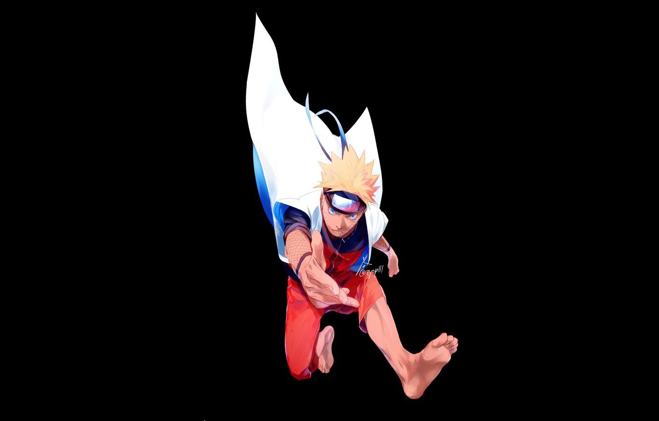 Naruto Uzumaki con mantello bianco, 1332x850 720p, Laptop