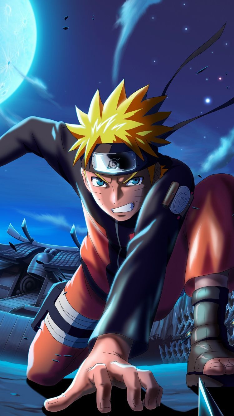 Naruto Uzumaki notturno, Konoha, 750x1334 Full HD Verticale, Smartphone