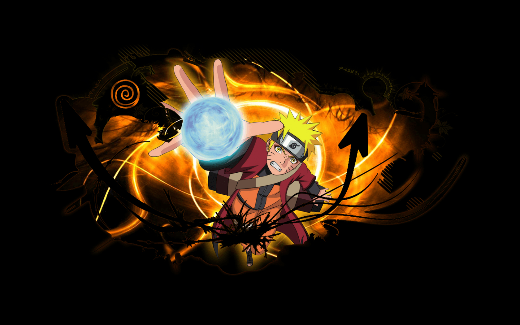 Naruto Uzumaki con Rasengan, 1680x1050 900p, Desktop