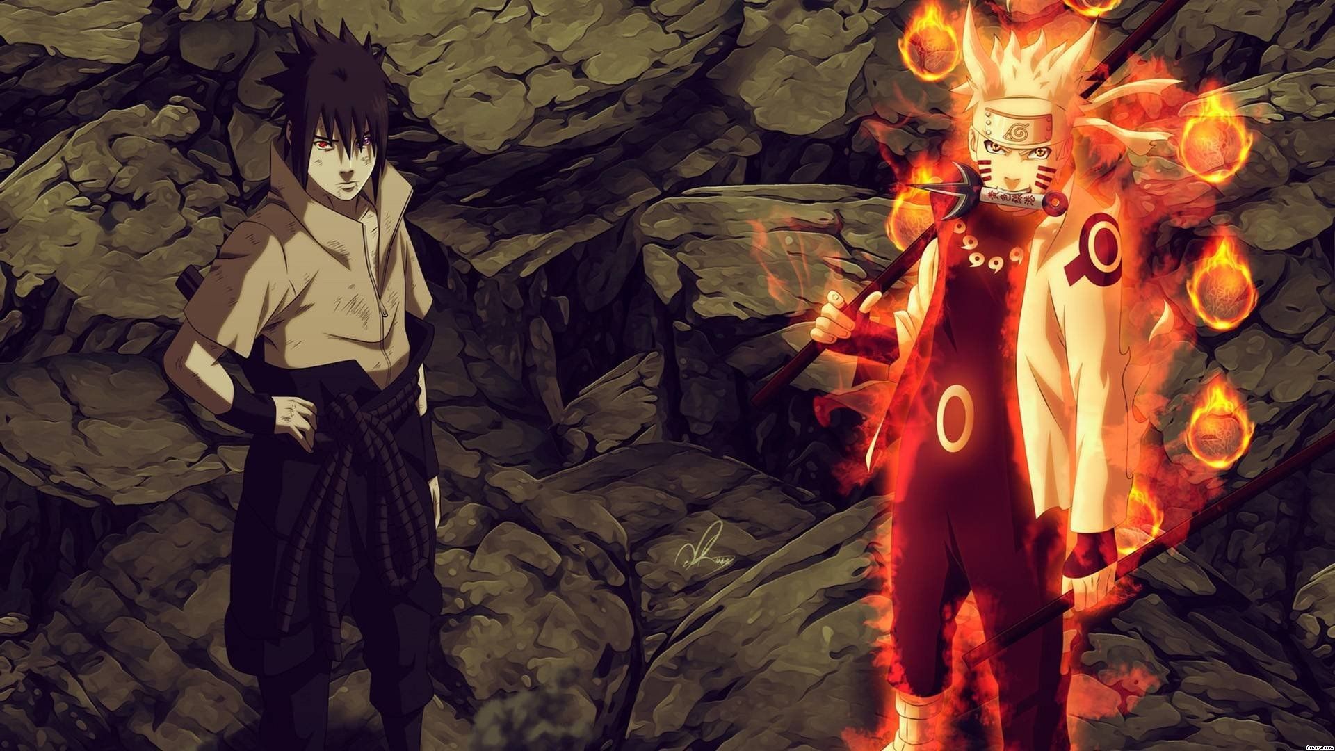 Naruto Kurama vs Sasuke, 1920x1080 1080p, PC Desktop