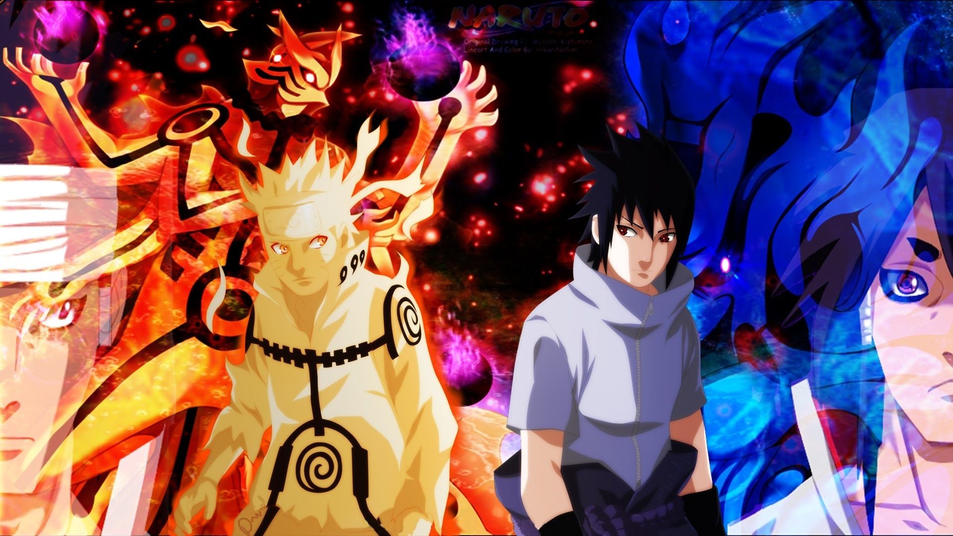 Naruto vs Sasuke battaglia, Konoha, 1920x1080 Full HD 1080p, PC