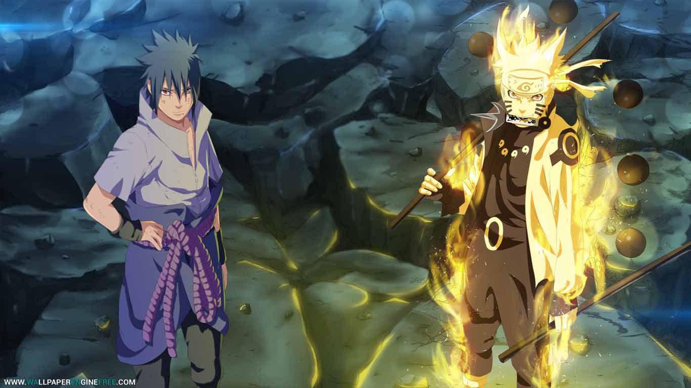 Naruto e Sasuke battaglia, 1366x768 HD, Desktop