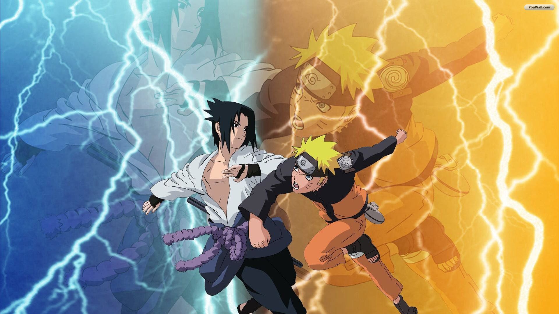 Naruto vs Sasuke Uchiha, 1920x1080 Full HD, Laptop