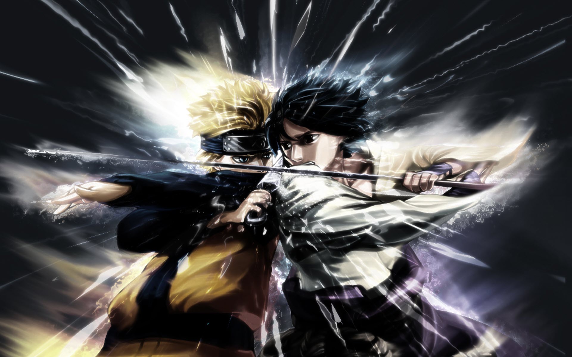 Naruto contro Sasuke, scontro, 1920x1200 Full HD+ WUXGA, PC