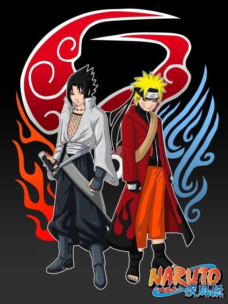 Naruto e Sasuke Shippuden, 768x1024 Full HD Verticale, Smartphone