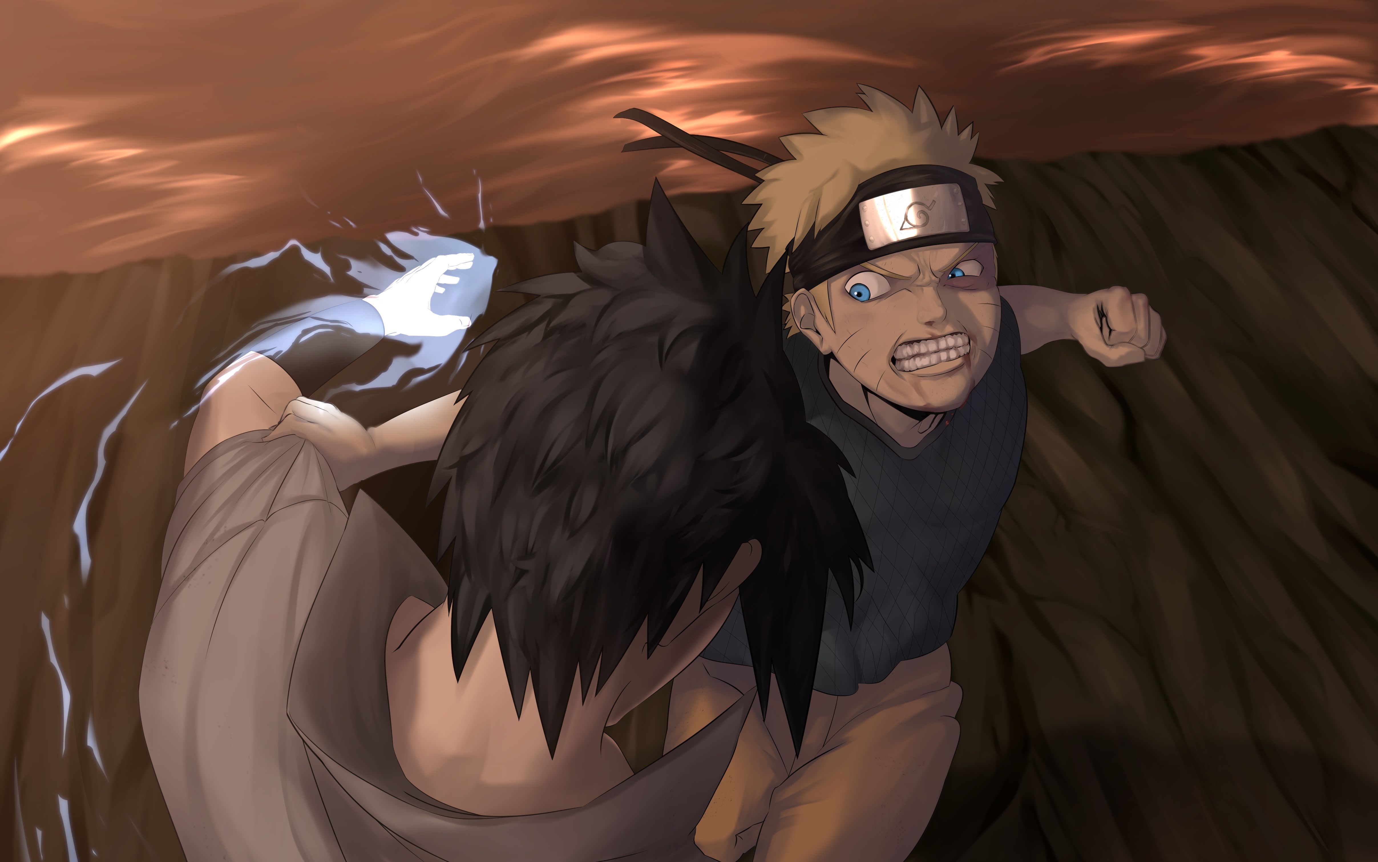 Naruto contro Sasuke scontro finale, 4830x3020 UHD, PC 4K