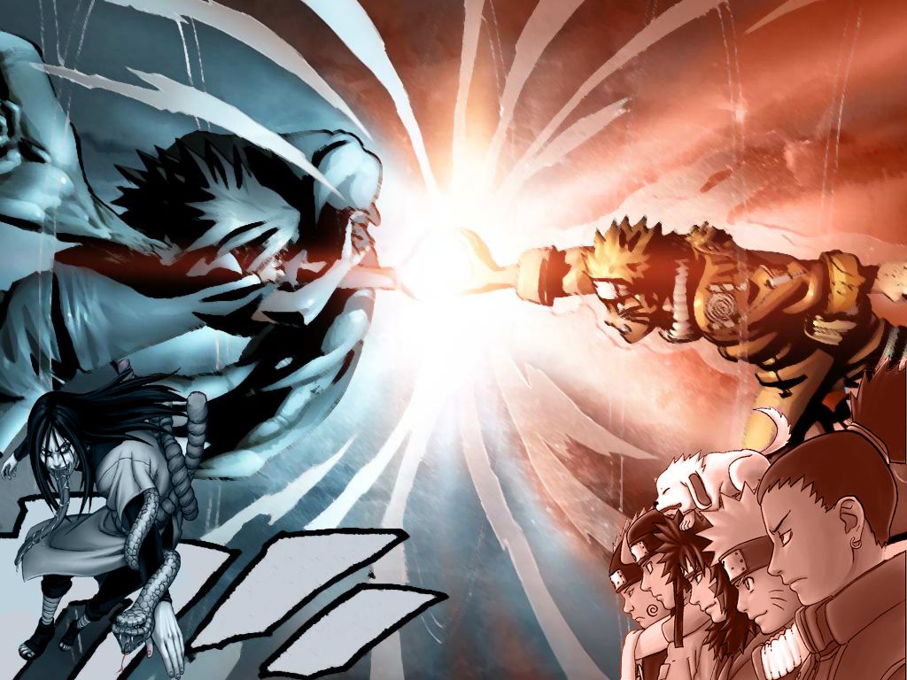 Naruto vs Sasuke scontro, 1024x768 HD, Laptop