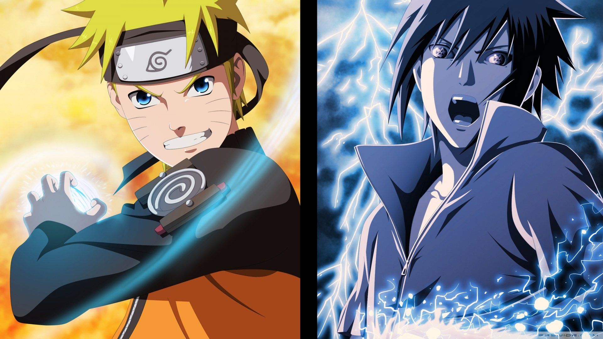 Naruto e Sasuke, Chidori Rasengan, 1920x1080 1080p, Desktop