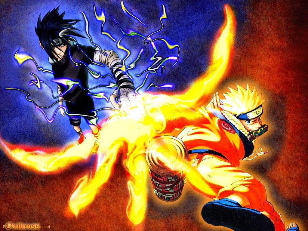 Naruto vs Sasuke scontro, 1024x768 HD, Desktop
