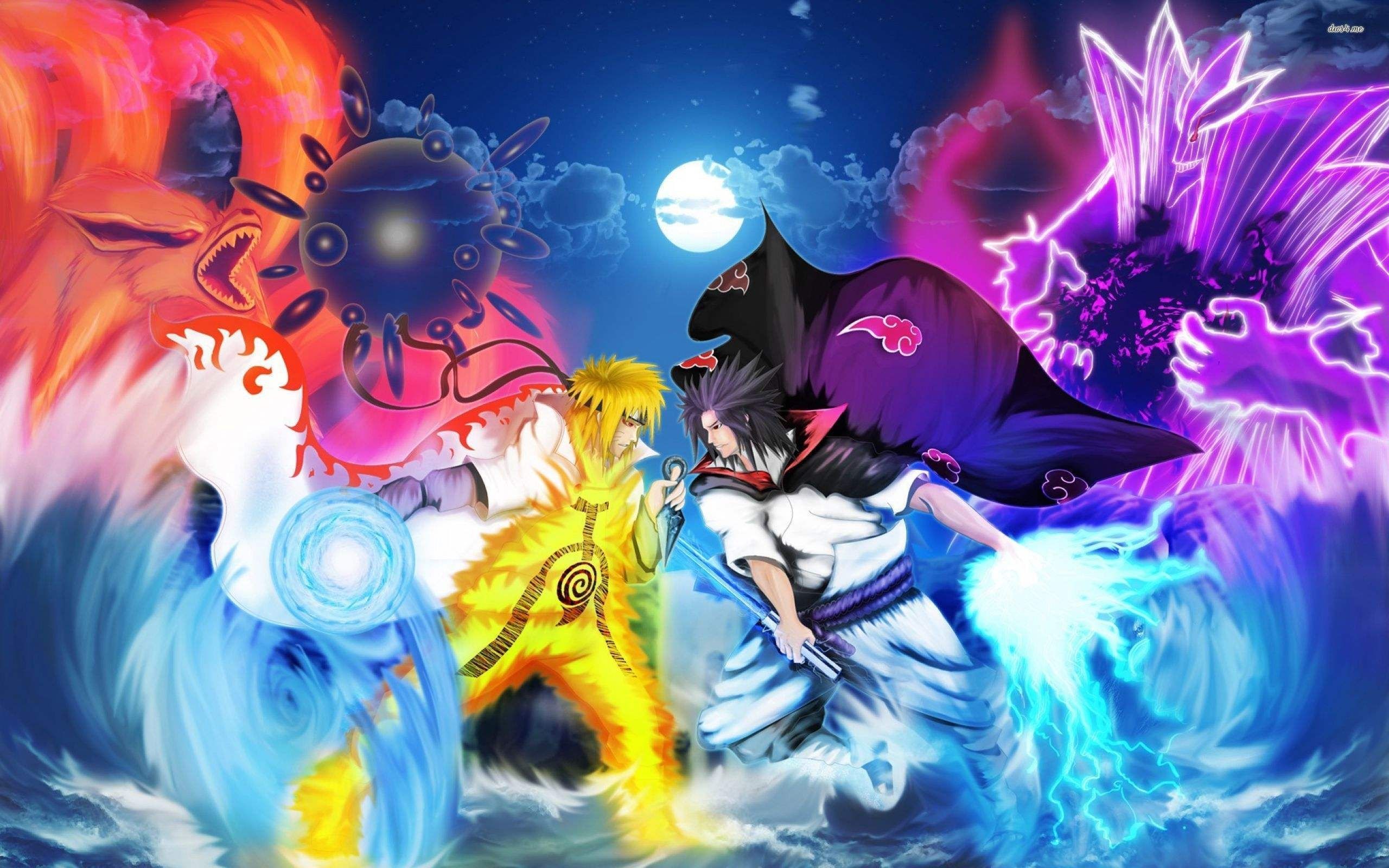 Naruto e Sasuke battaglia, sfondo 2560x1600 2K+, Desktop