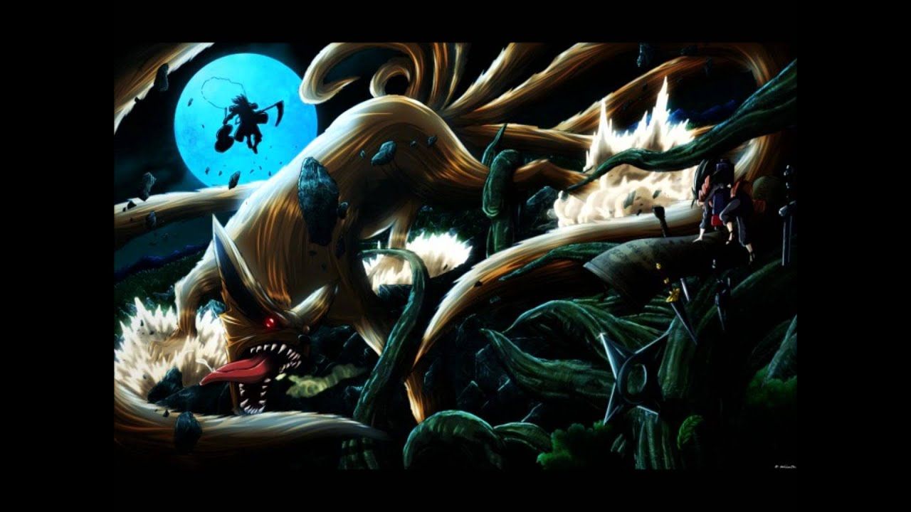 Naruto Nine-Tails battaglia notturna, sfondi 1280x720 HD, PC Desktop