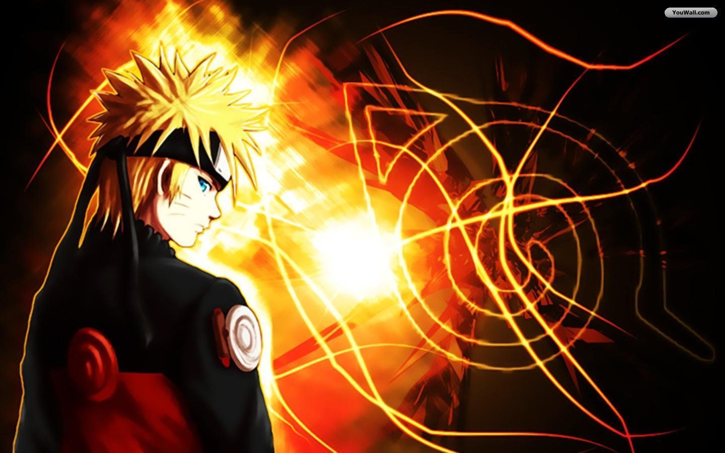 Naruto rasengan sfondo arancione, Naruto Uzumaki, sfondo 1440x900 HD, Desktop