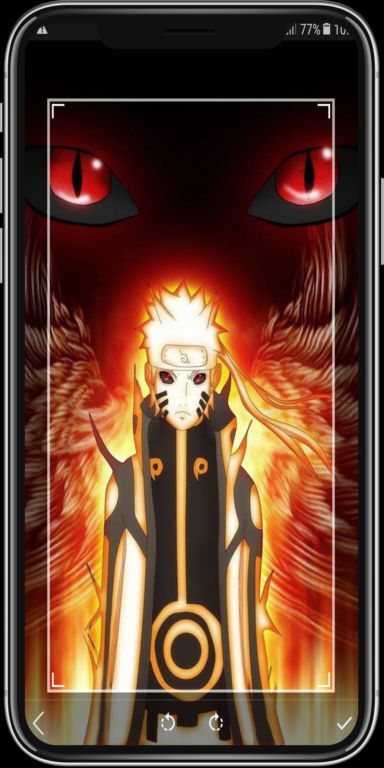 Naruto modalità Kurama arancione, 1296x2590 Full HD Verticale, iPhone