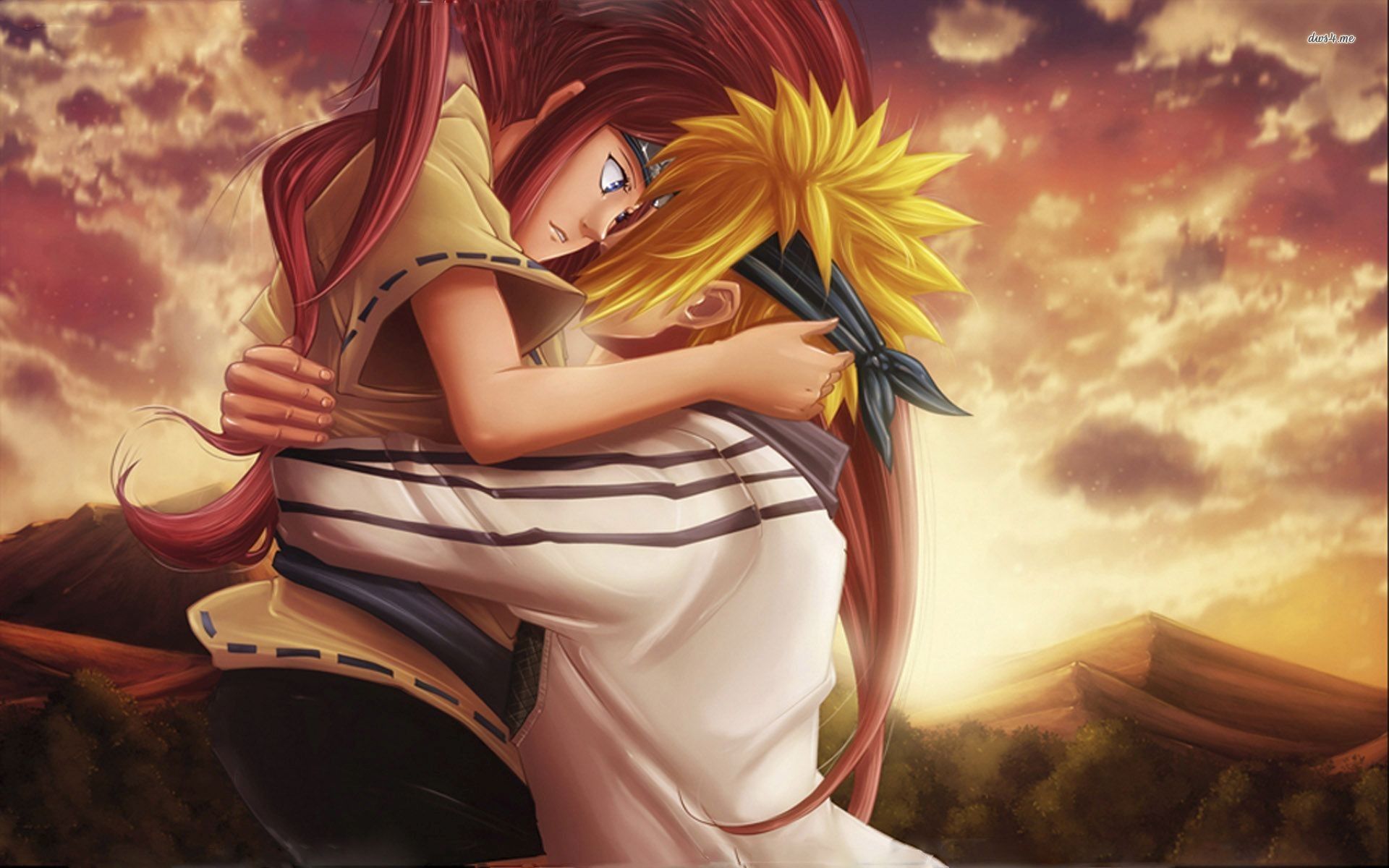 Naruto e Kushina abbraccio, sfondo 1920x1200 WUXGA, Laptop