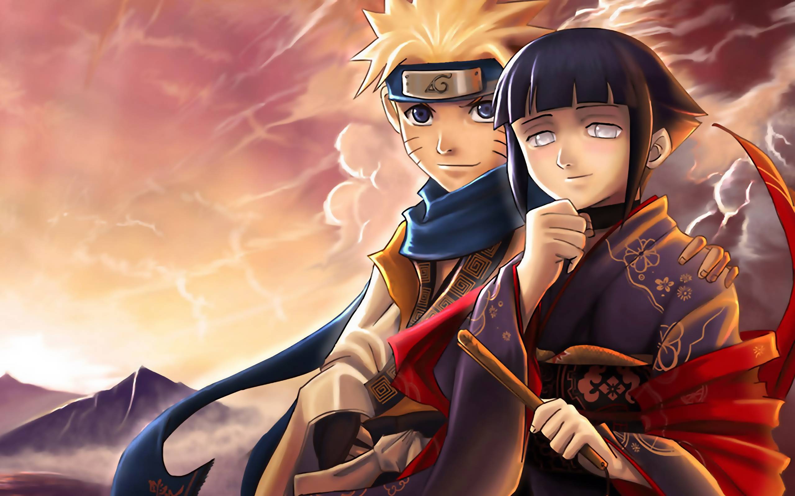 Naruto e Hinata anime, sfondo 2560x1600 2K+, Desktop